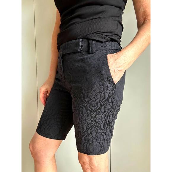 VTG 90s Brocade Black Shorts Size 4/small goth Vampire Witchy Grunge - Picture 1 of 6